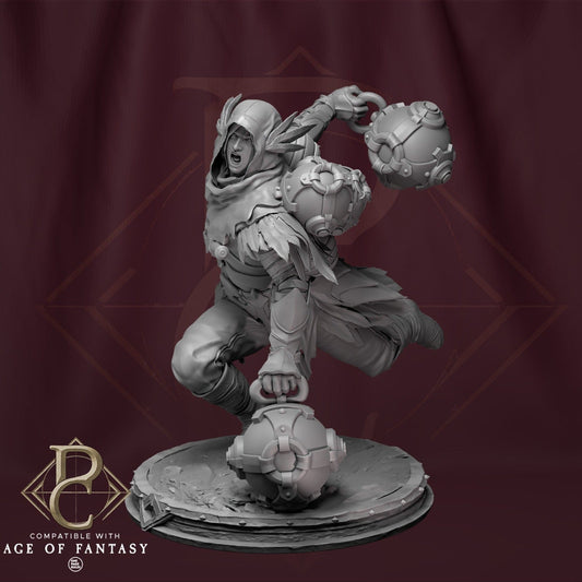 Tabletop RPG Miniature Aerithrian Wind Defender - 32mm to L Size - Qumi - Parasite Collectibles Quality Miniatures - Qumi Wargaming Mini Model Figure