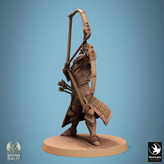 Tabletop RPG Miniature Aeterna Infantry Archer - 32mm Qumi - Rescale Miniatures Quality Miniatures - Qumi Wargaming Mini Model Figure