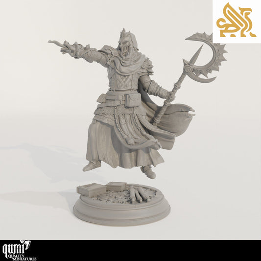 Tabletop RPG Miniature Bastian the Everknowing - 32mm 75mm - Qumi - DM Stash Quality Miniatures - Qumi Wargaming Mini Model Figure