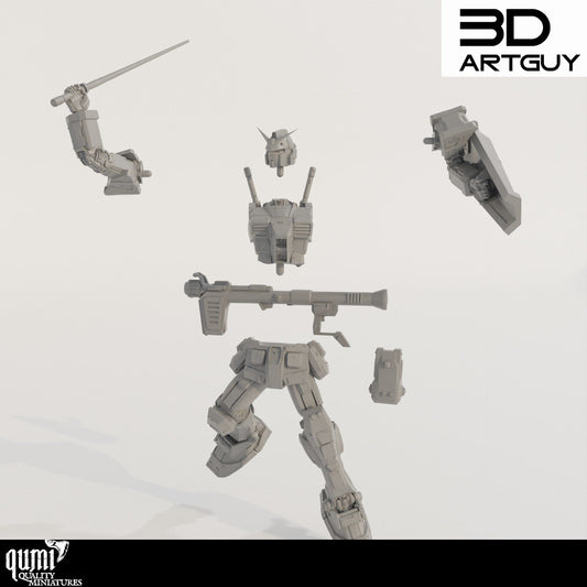 Tabletop RPG Miniature Classic Mech - Size L - Qumi Quality Miniatures - Qumi Wargaming Mini Model Figure
