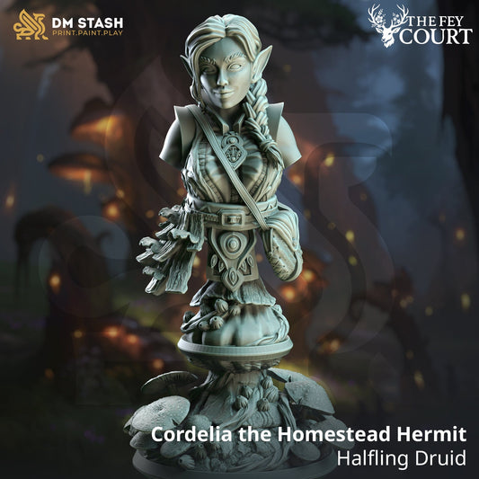 Tabletop RPG Miniature Cordelia the Homestead Hermit BUST Qumi DM Stash Quality Miniatures - Qumi Wargaming Mini Model Figure