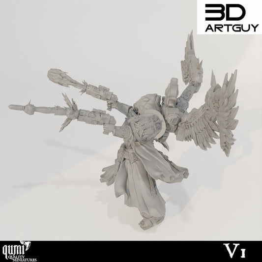 Tabletop RPG Miniature Cowled Angel - Qumi Quality Miniatures - Qumi Wargaming Mini Model Figure