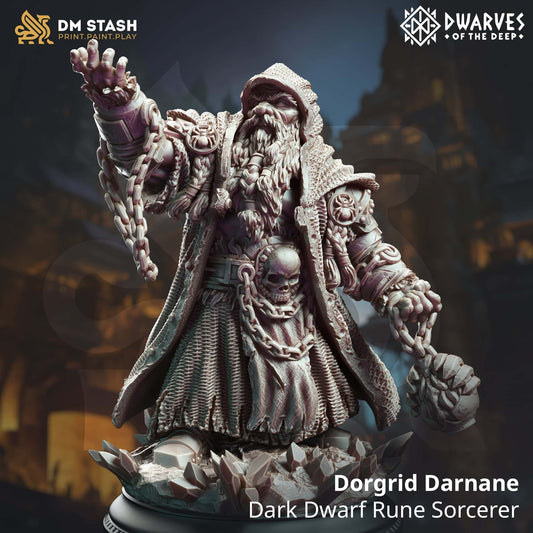 Tabletop RPG Miniature Dorgrid Darnane  32mm 75mm - Qumi - DM Stash Quality Miniatures - Qumi Wargaming Mini Model Figure