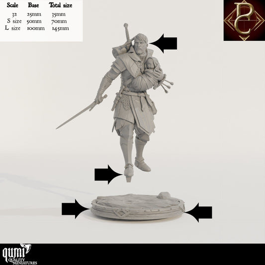 Tabletop RPG Miniature Eon - 32mm to L Size - Qumi - Parasite Collectibles Quality Miniatures - Qumi Wargaming Mini Model Figure