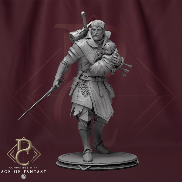 Tabletop Männlicher Krieger Miniatur Eon 32mm Parasite Collectibles
