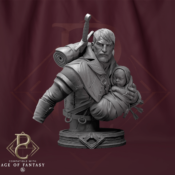 Bust Eon and the child 32mm Qumi - Parasite Collectibles