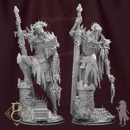 Tabletop RPG Miniature Fallen King Rasnov XL Size Qumi Parasite Collectibles Quality Miniatures - Qumi Wargaming Mini Model Figure