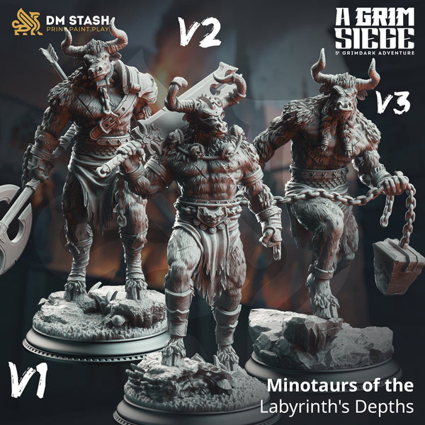 Fantasy Kreaturen Minotauren des Labyrinths 32 mm 75 mm DM Stash