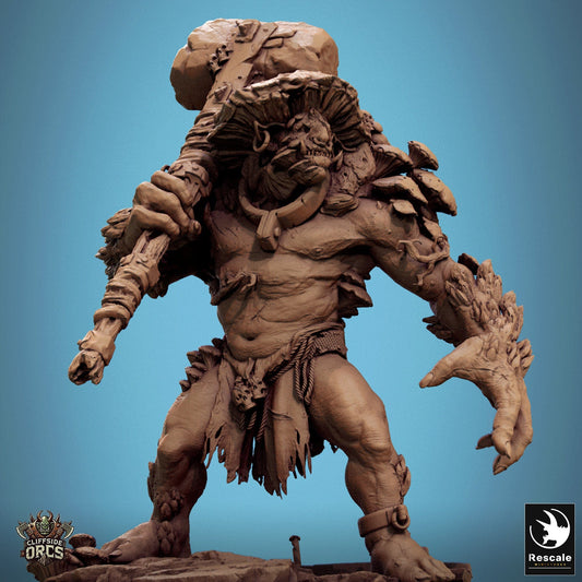 Tabletop RPG Miniature Mycogar Fungal Ogre - 32mm Qumi Rescale Miniatures Quality Miniatures - Qumi Wargaming Mini Model Figure