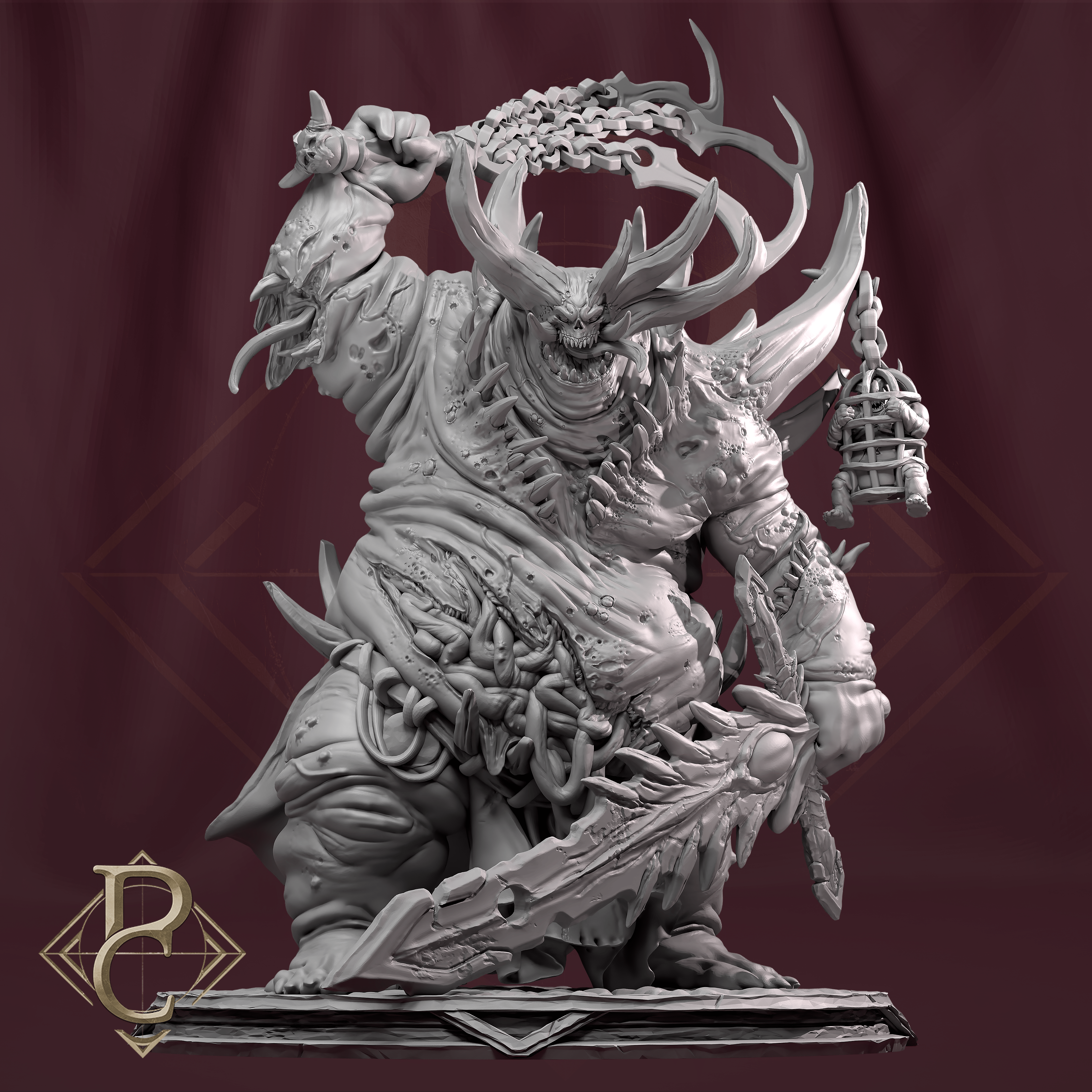 miniature monsters Demon Monster Tabletop Miniature – Necrotic Monster