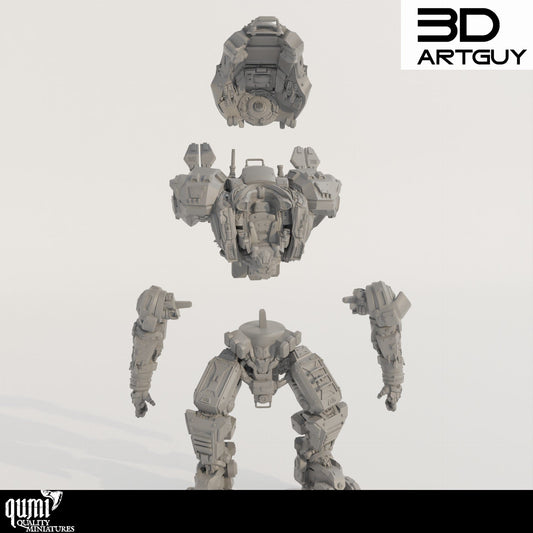 Tabletop RPG Miniature Robot - Size L - Qumi Quality Miniatures - Qumi Wargaming Mini Model Figure