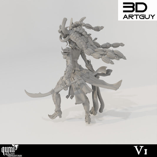 Tabletop RPG Miniature Snake Queen - Qumi Quality Miniatures - Qumi Wargaming Mini Model Figure