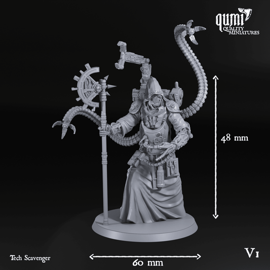 Tabletop RPG Miniature Space Warrior TechScavenger Quality Miniatures - Qumi Wargaming Mini Model Figure