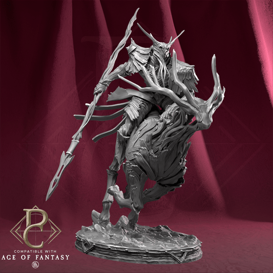 Tabletop RPG Miniature The verdant sentinel On Deer - 32mm 75mm Qumi Parasite Collectibles Quality Miniatures - Qumi Wargaming Mini Model Figure