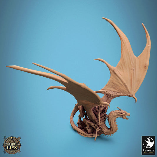 Tabletop RPG Miniature Thorn Dragon - 32mm Qumi Rescale Miniatures Quality Miniatures - Qumi Wargaming Mini Model Figure