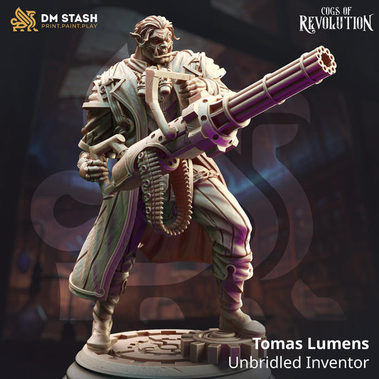 Tabletop RPG Miniature Tomas Lumens - 32mm 75mm Qumi DM Stash Quality Miniatures - Qumi Wargaming Mini Model Figure