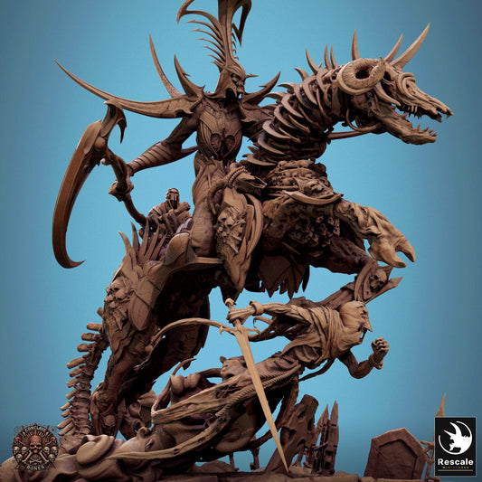 Tabletop RPG Miniature Velkaran Wraith Rider 32mm Qumi Rescale Miniatures Quality Miniatures - Qumi Wargaming Mini Model Figure