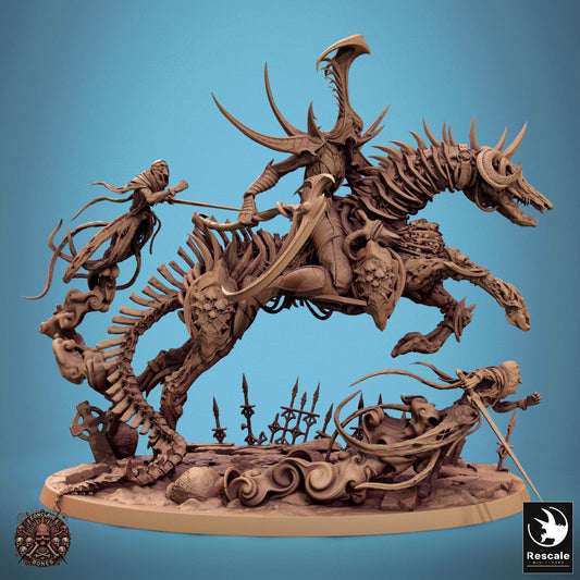 Tabletop RPG Miniature Velkaran Wraith Rider 32mm Qumi Rescale Miniatures Quality Miniatures - Qumi Wargaming Mini Model Figure