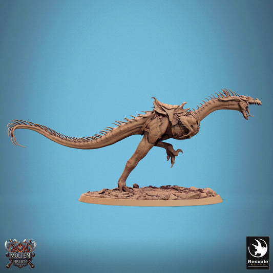 Tabletop RPG Miniature Velocisaurus - 32mm Qumi Rescale Miniatures Quality Miniatures - Qumi Wargaming Mini Model Figure