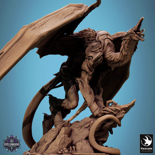 Tabletop RPG Miniature Zarkael, the Celestial Scourge 32mm Qumi Rescale Miniatures Quality Miniatures - Qumi Wargaming Mini Model Figure