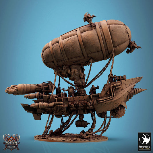 Tabletop RPG Vehicle Drakarion Airship - 32mm Qumi Rescale Miniatures Quality Miniatures - Qumi Wargaming Mini Model Figure