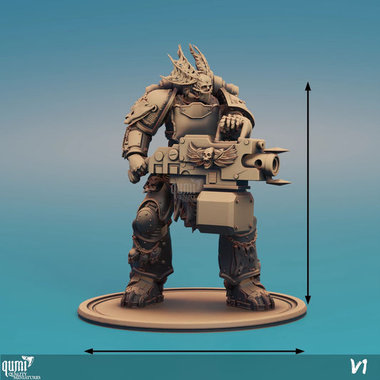 Scifi collectible Terror Soldier miniature by Qumi for tabletop gaming, featuring detailed 3D art and quality craftsmanship.