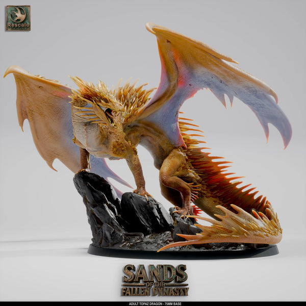 Topaz Erwachsene Drachenminiatur Qumi Rescale Miniatures