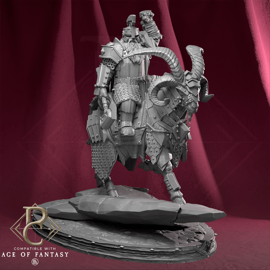 Tabletop RPG Miniature Stormkeeper Torbjorn on Goat 32mm 75mm Qumi Parasite Collectibles Torbjorn with Axe Quality Miniatures - Qumi Wargaming Mini Model Figure