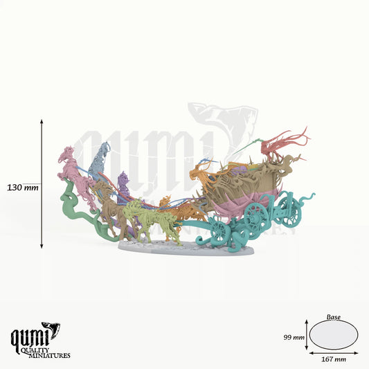 Wraith Wagon Vehicle Tabletop-Miniatur - 130 mm hoch, 99 mm Base - Rescale Miniatures 3D-Druck von Qumi