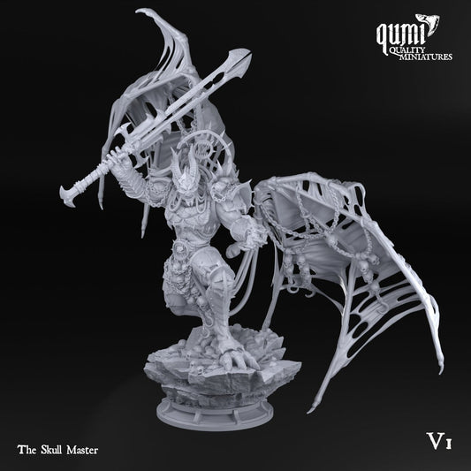 Tabletop RPG Miniature Demon Lord Chaos The Skull Master - 32mm - Qumi V1 Quality Miniatures - Qumi Wargaming Mini Model Figure