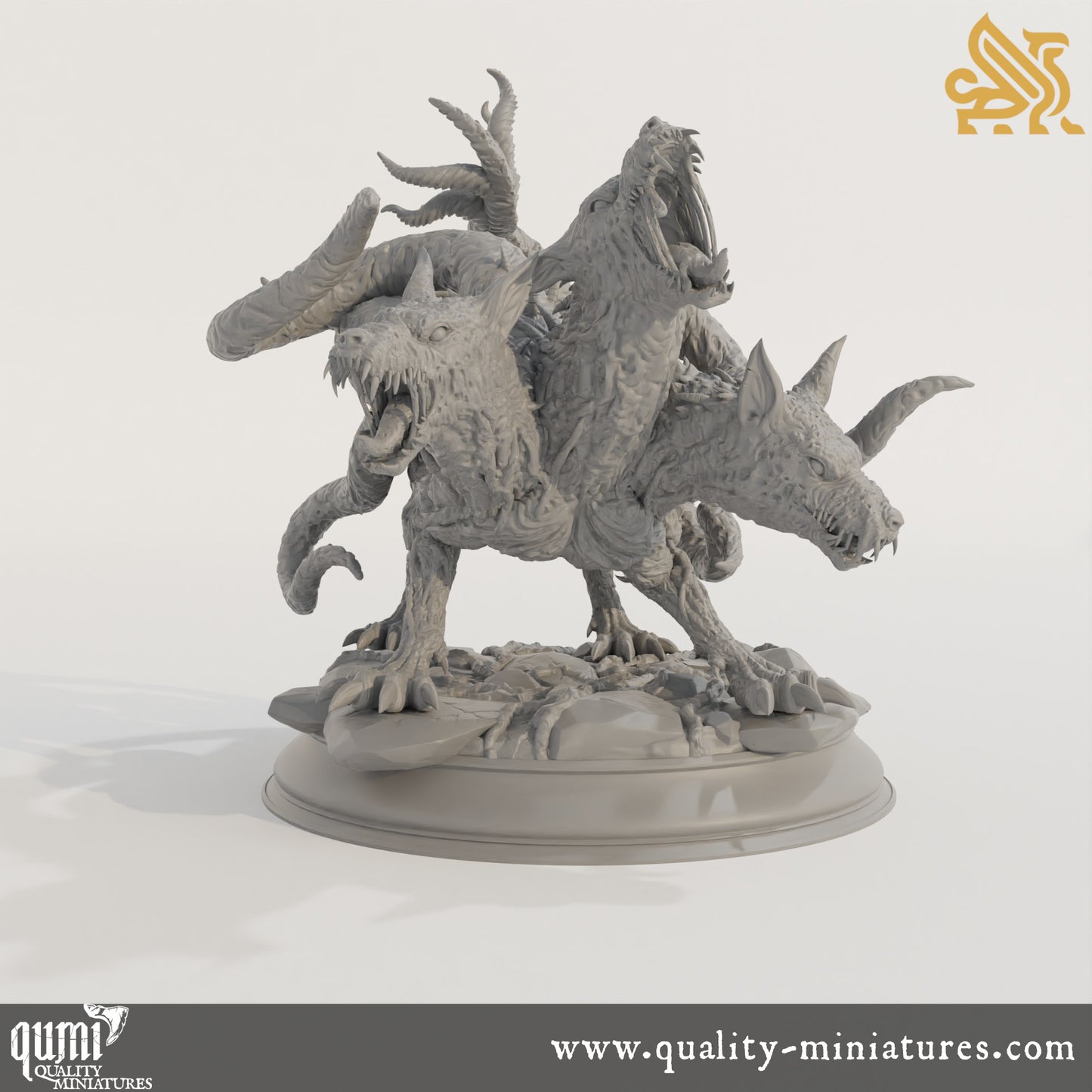 Aberrant Hellhounds - 32mm 75mm Tabletop RPG Mini - Qumi - DM Stash Quality Miniatures - Qumi