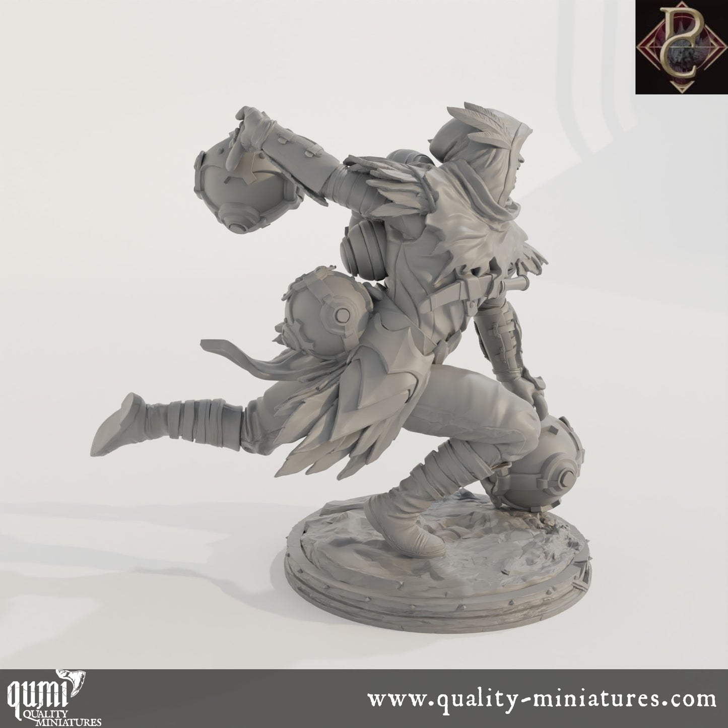 Aerithrian Wind Defender - 32mm Tabletop RPG Mini - up to L Size - Qumi - Parasite Collectibles Quality Miniatures - Qumi