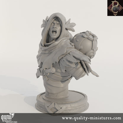 Aerithrian Wind Defender Bust - 32mm Tabletop RPG Mini - Qumi - Parasite Collectibles Quality Miniatures - Qumi