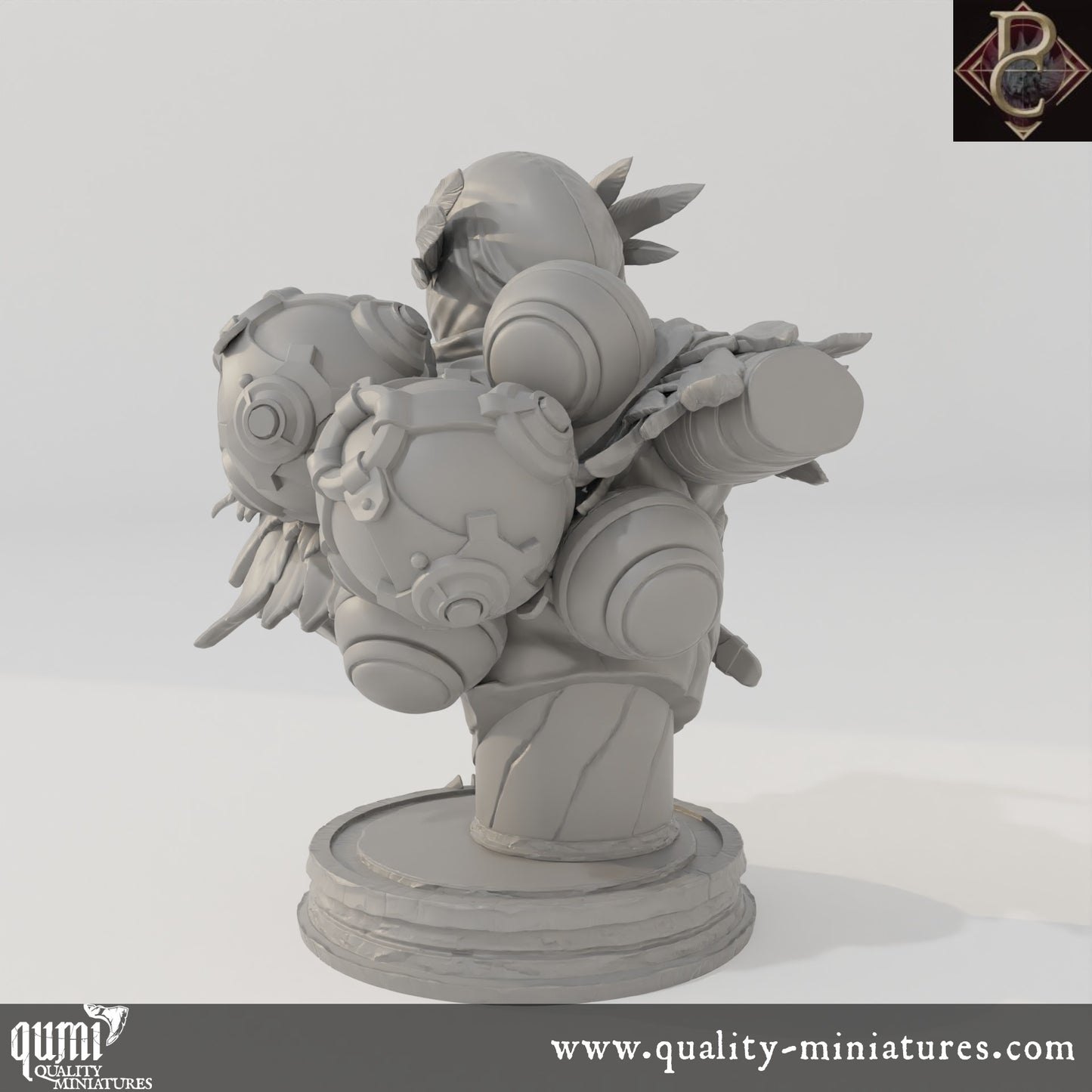 Aerithrian Wind Defender Bust - 32mm Tabletop RPG Mini - Qumi - Parasite Collectibles Quality Miniatures - Qumi