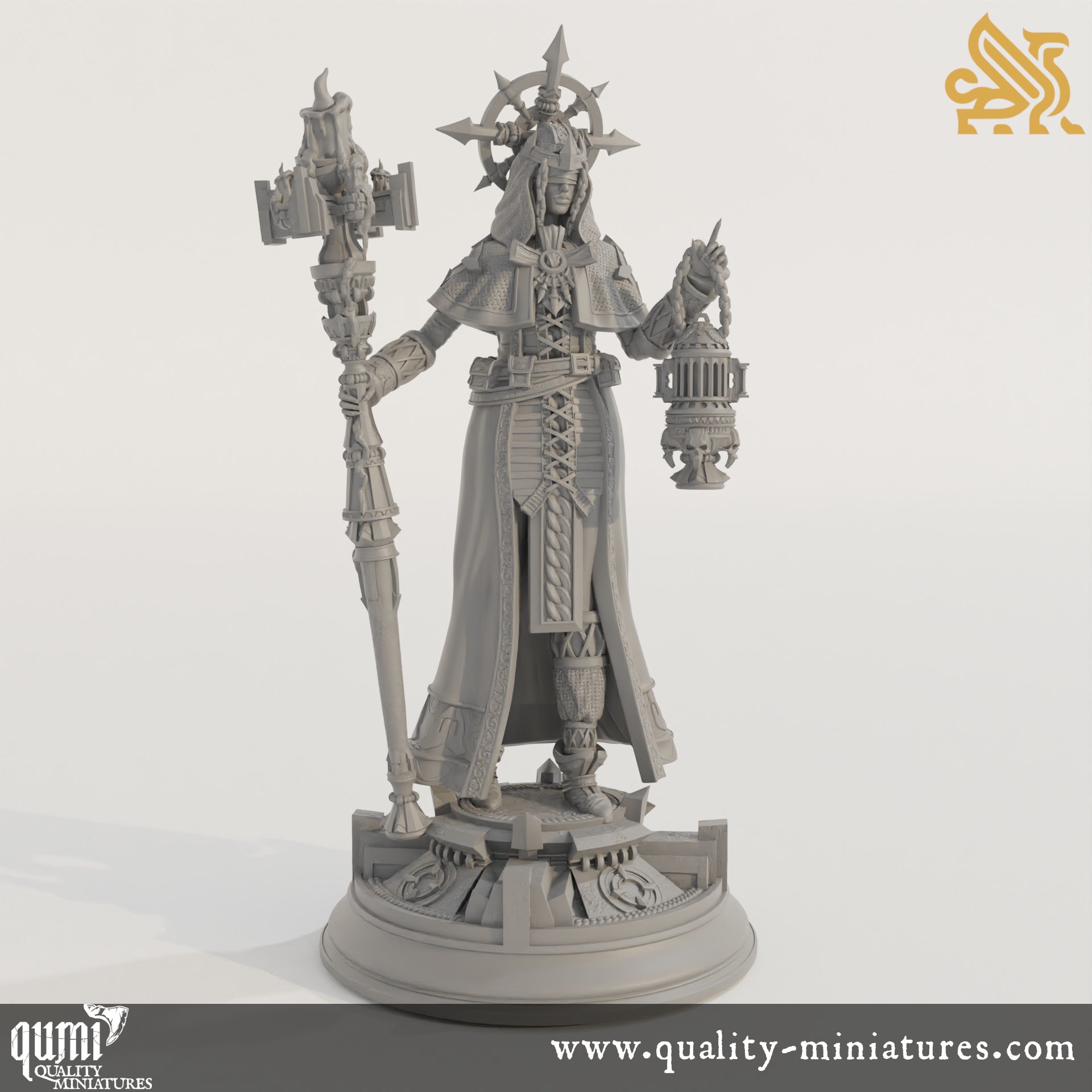 Amélie Saffron - Maiden Cleric - 32mm 75mm Tabletop RPG Mini - Qumi - DM Stash Quality Miniatures - Qumi