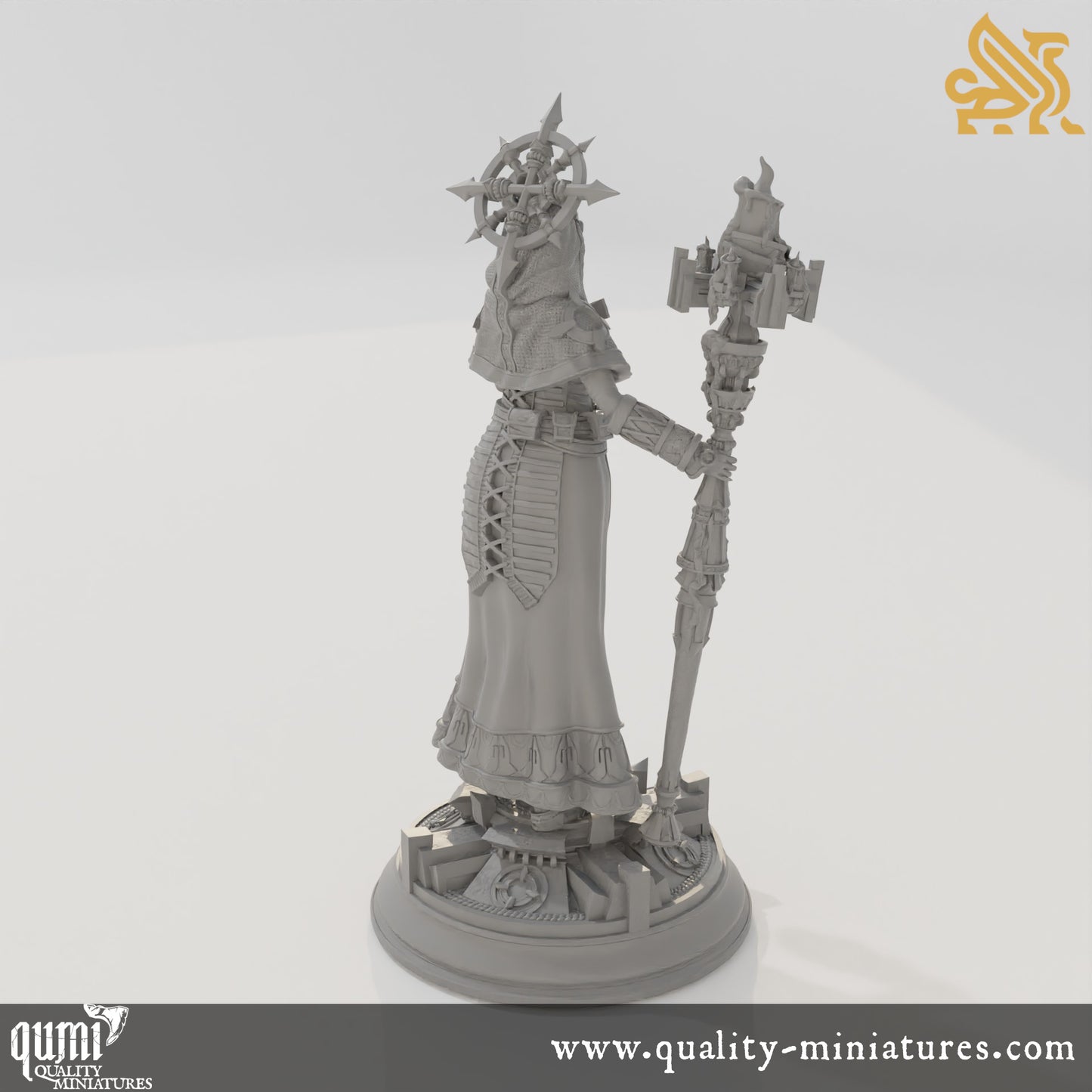 Amélie Saffron - Maiden Cleric - 32mm 75mm Tabletop RPG Mini - Qumi - DM Stash Quality Miniatures - Qumi