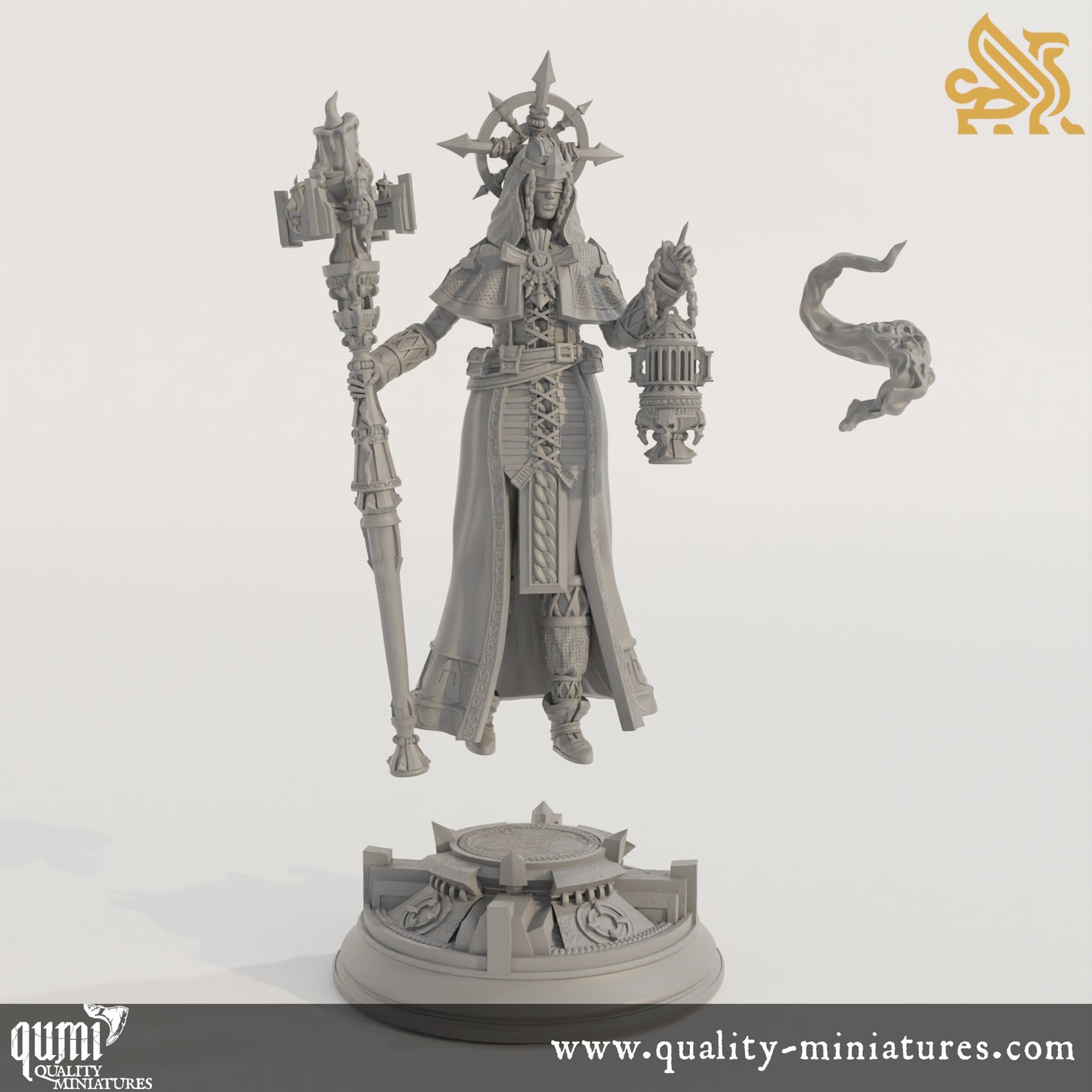 Amélie Saffron - Maiden Cleric - 32mm 75mm Tabletop RPG Mini - Qumi - DM Stash Quality Miniatures - Qumi