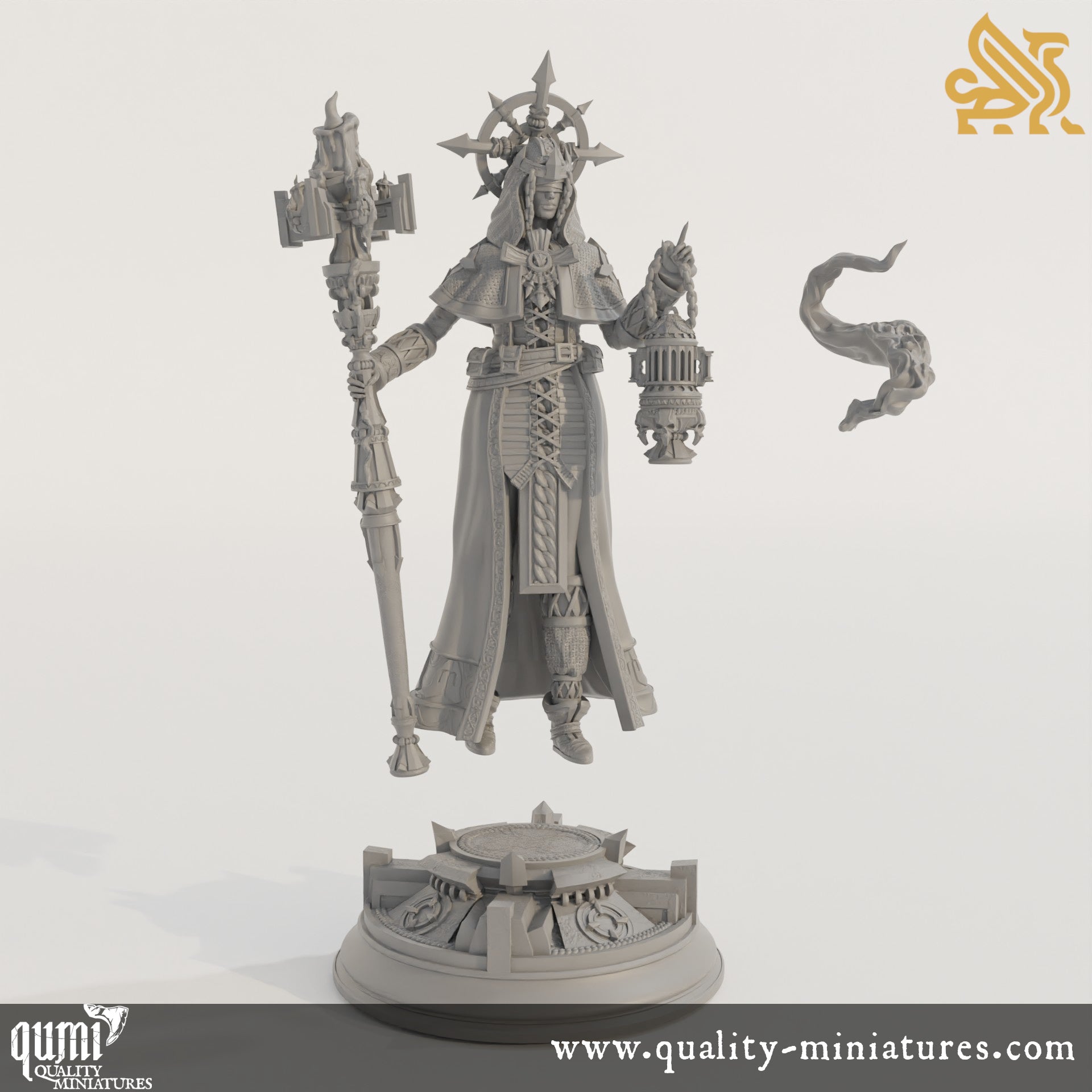 Amélie Saffron - Maiden Cleric - 32mm 75mm Tabletop RPG Mini - Qumi - DM Stash Quality Miniatures - Qumi