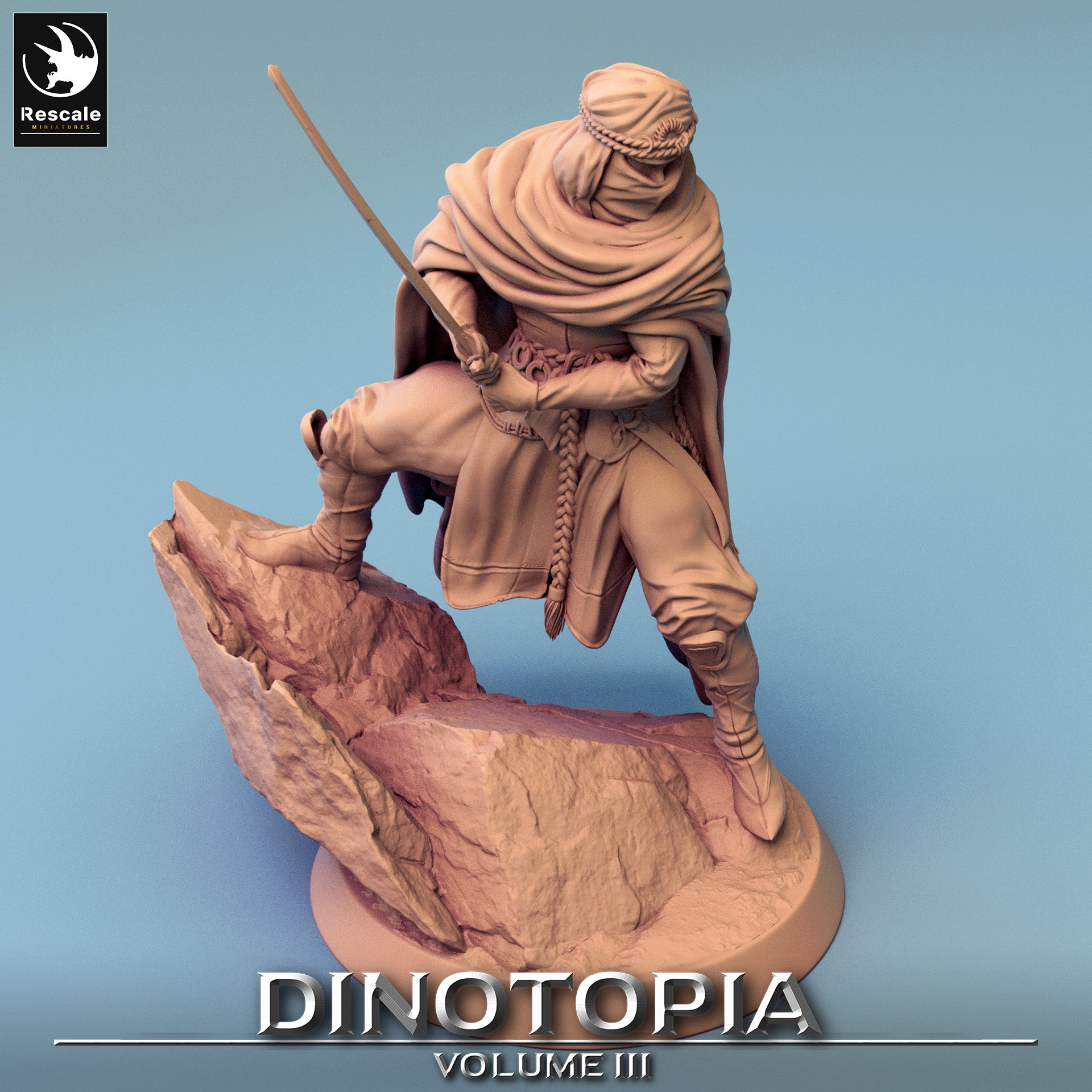 Ambush Soldier - Dinotopia - 32mm Tabletop RPG Mini - Qumi - Rescale Miniatures Quality Miniatures - Qumi