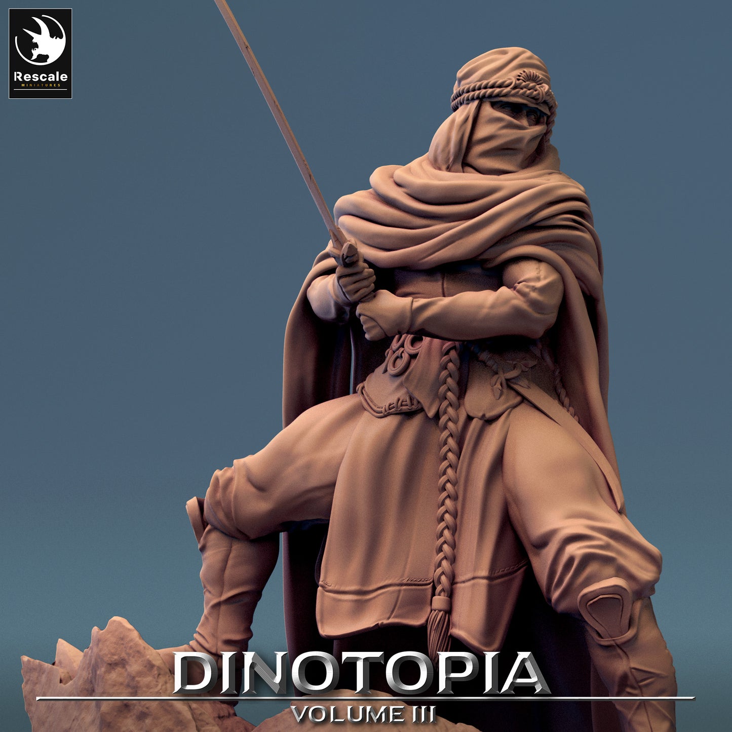 Ambush Soldier - Dinotopia - 32mm Tabletop RPG Mini - Qumi - Rescale Miniatures Quality Miniatures - Qumi