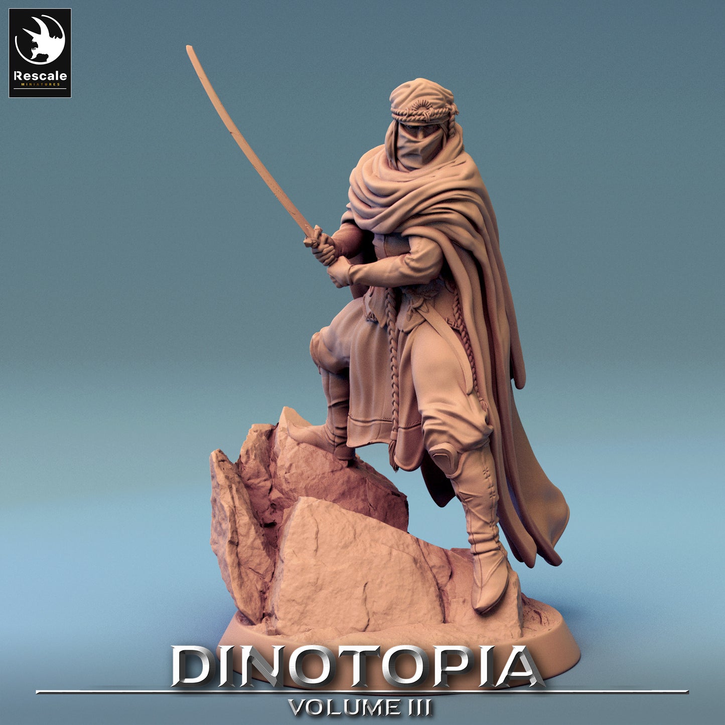 Ambush Soldier - Dinotopia - 32mm Tabletop RPG Mini - Qumi - Rescale Miniatures Quality Miniatures - Qumi