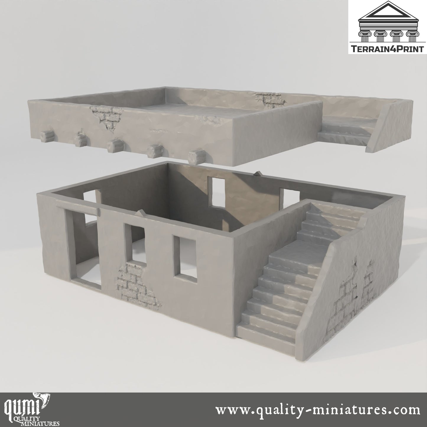 Arabic House 1 - Arabic Village - Resin Print - Tabletop RPG Terrain - Terrain4Print - Qumi Quality Miniatures - Qumi