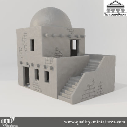 Arabic House 2 - Arabic Village - Resin Print - Tabletop RPG Terrain - Terrain4Print - Qumi Quality Miniatures - Qumi