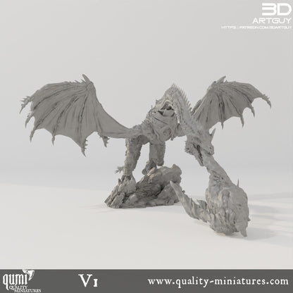 Armored Dragon - 32mm Tabletop RPG Mini - Qumi - 3D ArtGuy