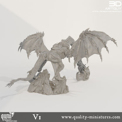 Armored Dragon - 32mm Tabletop RPG Mini - Qumi - 3D ArtGuy