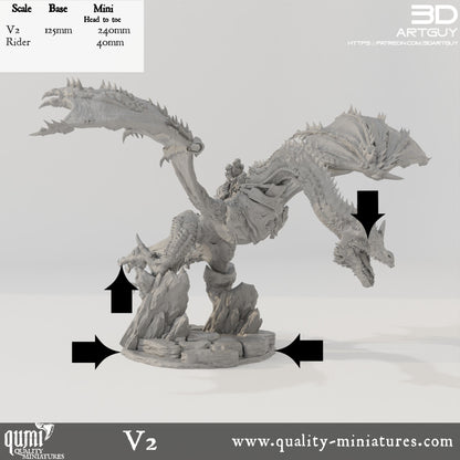 Armored Dragon - 32mm Tabletop RPG Mini - Qumi - 3D ArtGuy