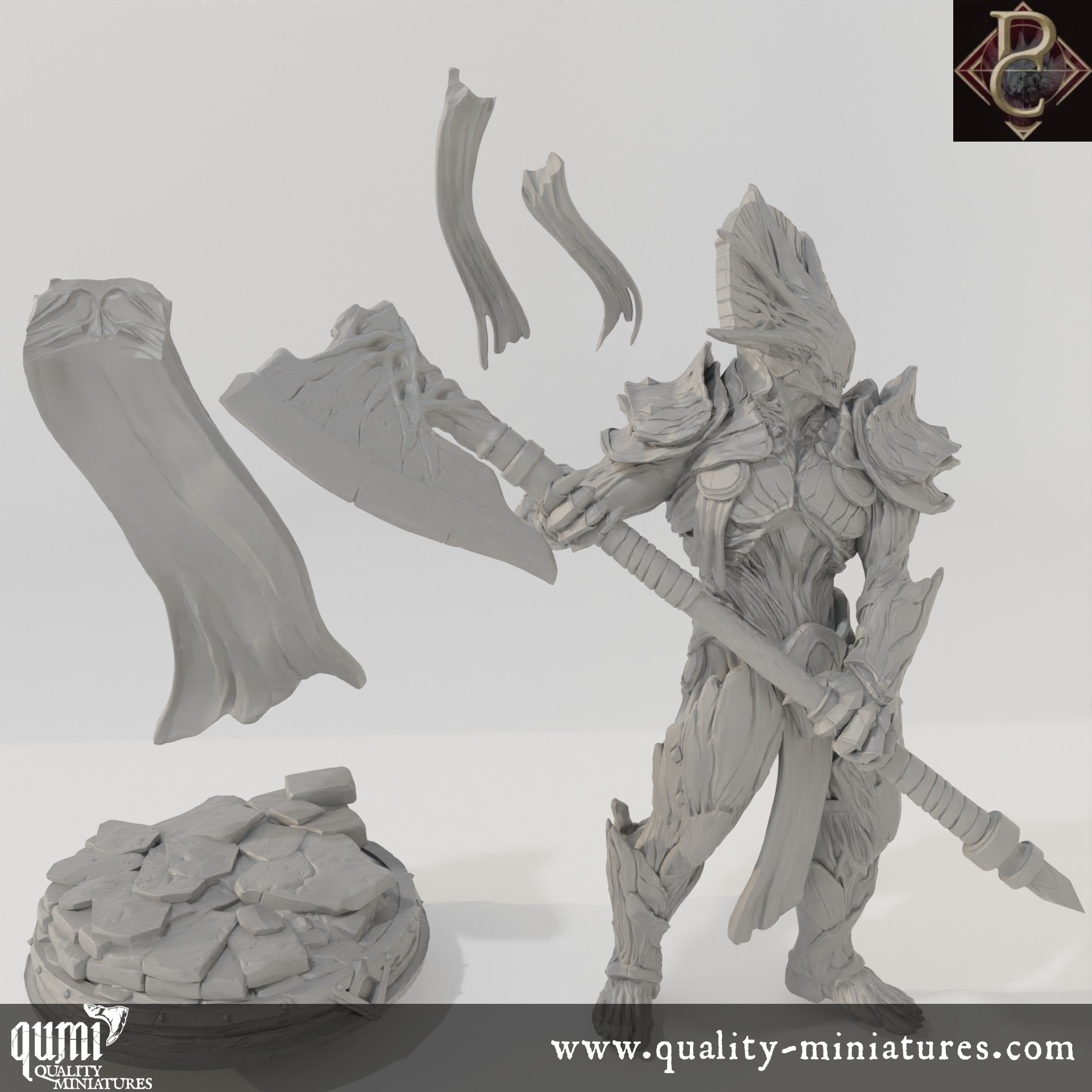 Aruges The Cursed - 32mm Tabletop RPG Mini - up to 4XL Size - Qumi - Parasite Collectibles Quality Miniatures - Qumi