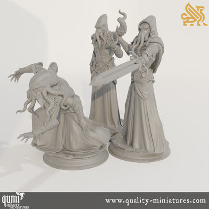 Ascended Flayers of Hendrak - 32mm 75mm Tabletop RPG Mini - Qumi - DM Stash Quality Miniatures - Qumi