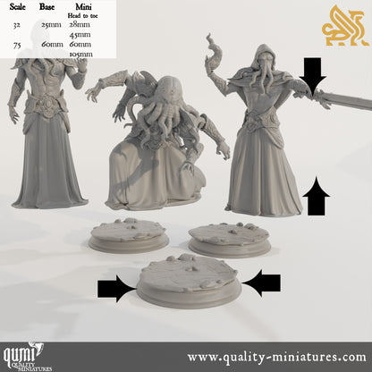 Ascended Flayers of Hendrak - 32mm 75mm Tabletop RPG Mini - Qumi - DM Stash Quality Miniatures - Qumi