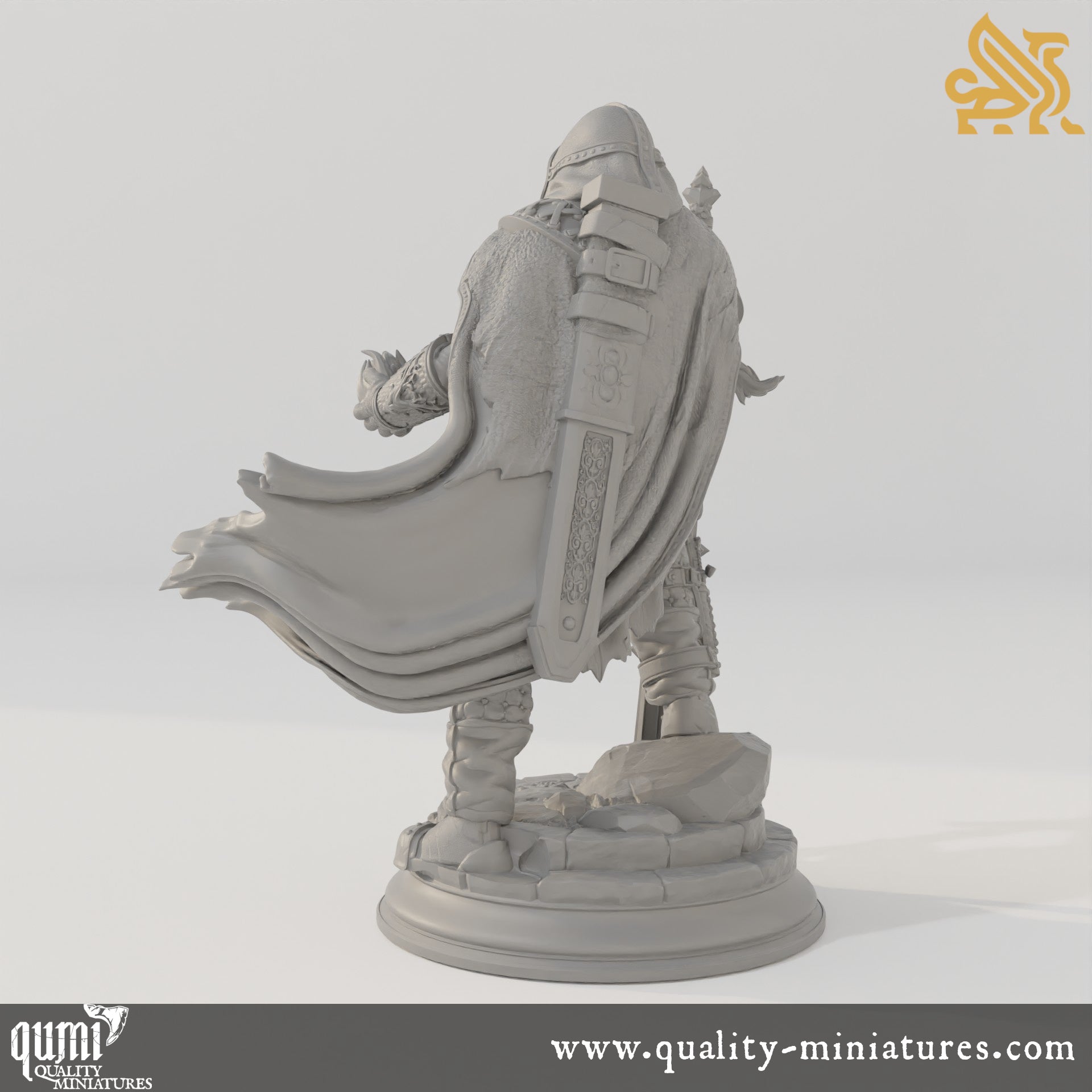 Ator - Revenant of Vindication - 32mm 75mm Tabletop RPG Mini - Qumi - DM Stash Quality Miniatures - Qumi